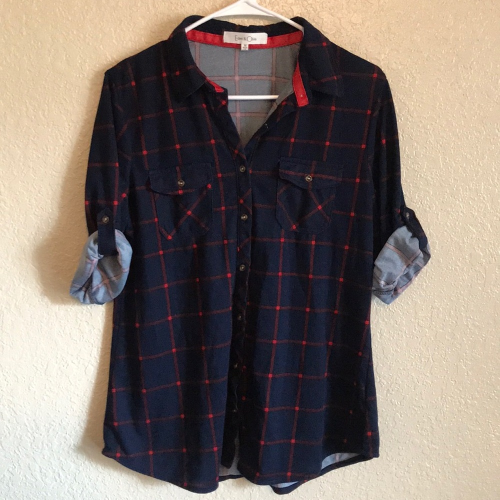 Soft Plaid Button Up